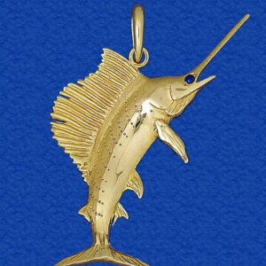 Atlantic Sailfish Pendant Large (2D one sided)