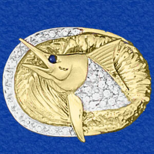 Marlin "Splash" Head with Pave Diamond Border