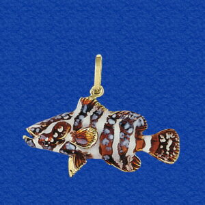 Nassau Grouper Pendant Enameled