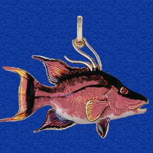 Hogfish Pendant Enameled (Large)
