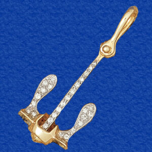 Medium Diamond Navy Anchor