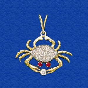 Large Diamond Crab Holding Stone