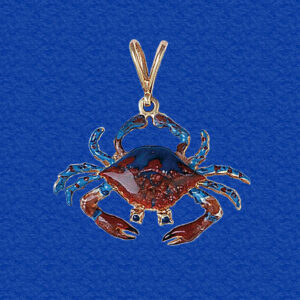Enamel Crab 14K Eyes