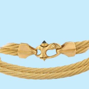 DOUBLE CABLE NECKLACE WITH DIAMONDS