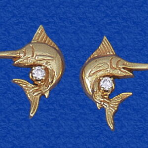 Curvy Marlin with Diamond Earrings