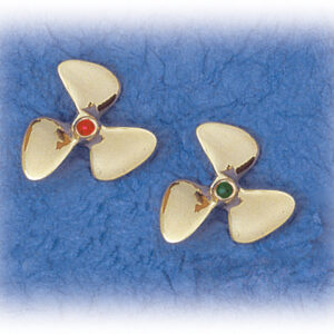 Ruby and Emerald Propeller Earrings