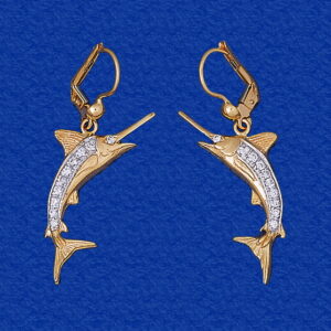 Diamond Stripe Marlin Earrings