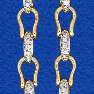Shackle/Bar-Link Diamond Earrings
