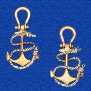 Rope Fouled Anchor Earrings