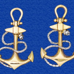 Medium Rope Fouled Anchor Earrings