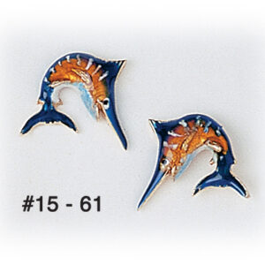 Marlin Earrings Enameled