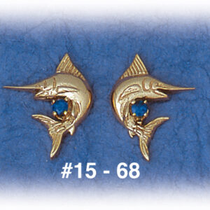 Curvy Marlin with Sapphire Earrings