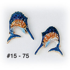 Sailfish Earrings Enameled