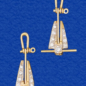 Diamond Danforth Anchor Earrings