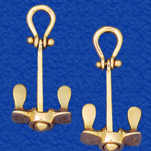 Small Navy Anchor Earrings