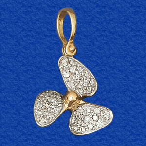 3 Blade Propeller with Pave Diamonds