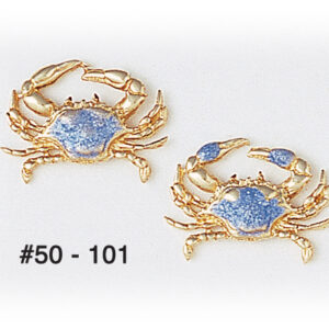 Crab Earrings Enameled