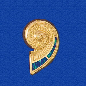 Spiral Sea Shell with Opal Inlay