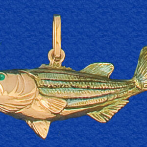 Striped Bass Pendant Enameled (Striper)