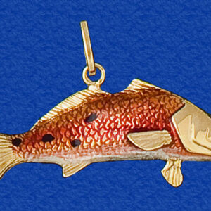 Redfish Pendant Enameled