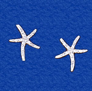 Diamond Starfish Earrings