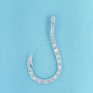 LARGE DIAMOND HOOK PENDANT