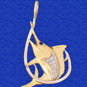 Marlin "Catch" Hook with Diamonds