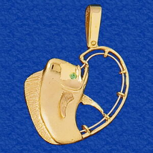 Bull Dolphin "On the Wire" Pendant