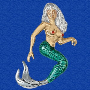 "Ruby" Mermaid Enameled