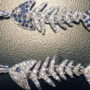 DIAMOND BONEFISH WITH GENUINE SAPPHIRE EYE