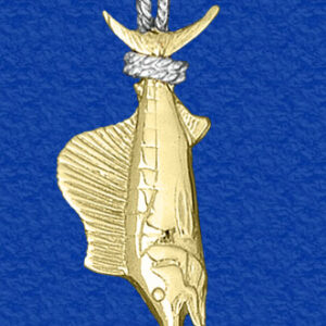 Pacific Sailfish "Tail Hung" Pendant