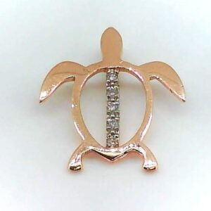 ROSE GOLD TURTLE WITH DIAMONDS