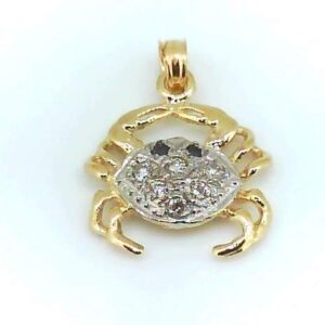 Pave Diamond Crab with Sappire Eyes