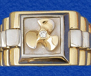 Two Tone "Sport Band" Propeller Ring