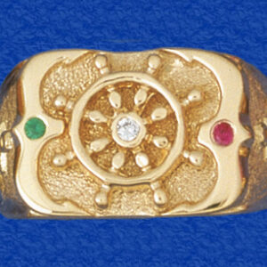 Captain's Ring with Ships Wheel