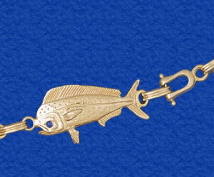 “Fish On” Bull Dolphin Shackle Bracelet (14-109)
