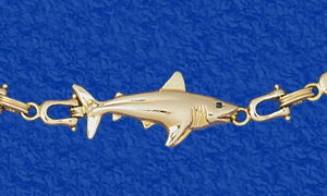 "Fish On" Medium Shark Shackle Bracelet (14-111)