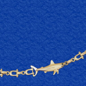 "Fish On" Shark Shackle  Bracelet (14-116)