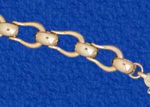 "The Big Kahuna" Gold Shackle & Bar-link Bracelet (1/2 Link)