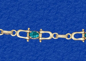 Shackle and Pulley Block Bracelet with Topaz (14-161)