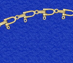 "Headboard" Shackle and Pulley Link Bracelet (14-18)