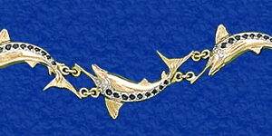 Ladies Jeweled Marlin Diamond Bracelet (14-37)