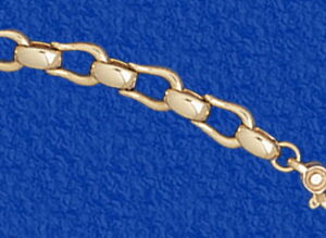 "The Commodore" Gold Shackle & Bar-link Bracelet (1/2 Link)