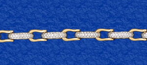 "Calypso" Shackle Bracelet with Diamonds (1/2 link)