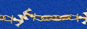 Twin Diamond Anchors with Shackles and Bar-Links (14-95)