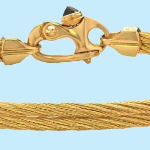 DOUBLE CABLE BRACELET WITH JOINERS - 2mm
