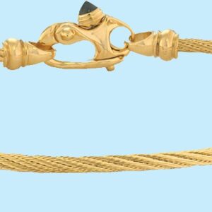 CABLE BRACELET WITH MARINERS CLASP - 2mm