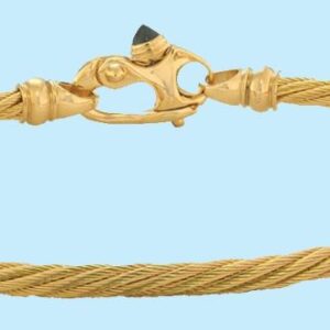CABLE BRACELET WITH MARINERS CLASP - 3mm