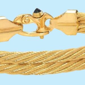 DOUBLE STRAND CABLE BRACELET WITH DIAMONDS