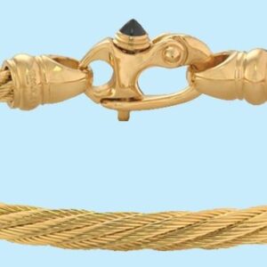 CABLE BRACELET WITH MARINERS CLASP - 4mm